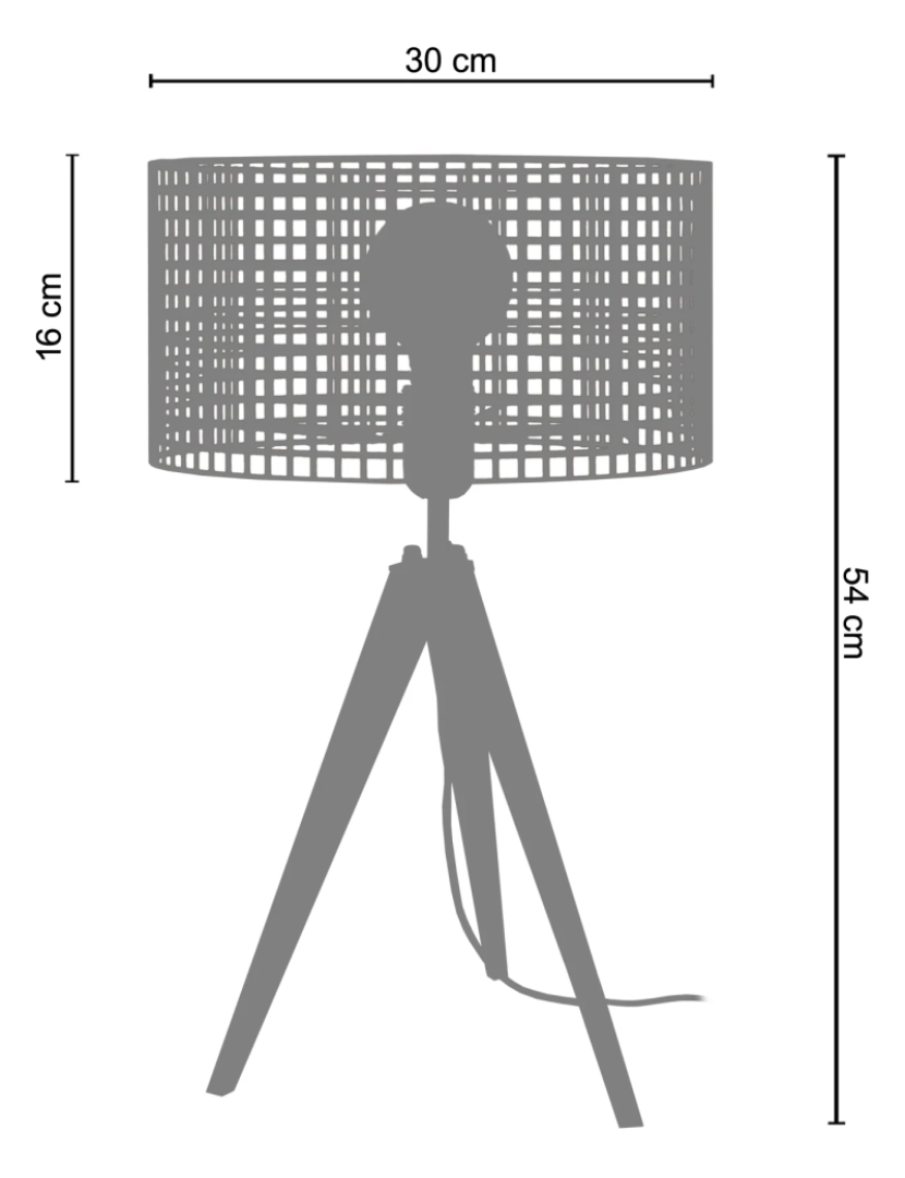 imagem de LISERON - Candeeiro mesa de cabeceira redondo madeira natural e preto3