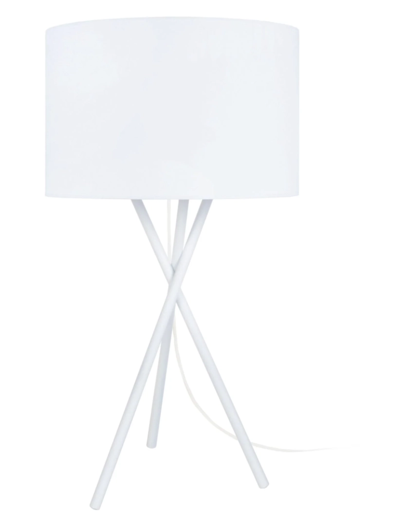 imagem de MIDGARD - Candeeiro mesa de cabeceira redondo metal branco1