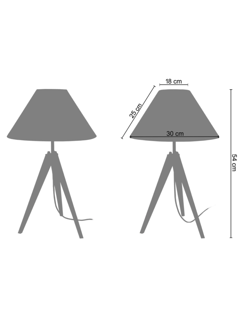imagem de IDUN-Lot 2 - Candeeiro mesa de cabeceira redondo madeira preto e branco3