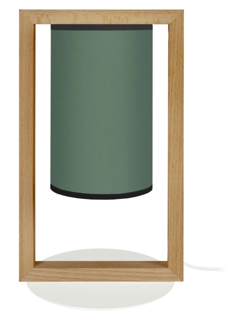 imagem de La DÉFENSE - Candeeiro mesa de cabeceira redondo madeira escurecido1