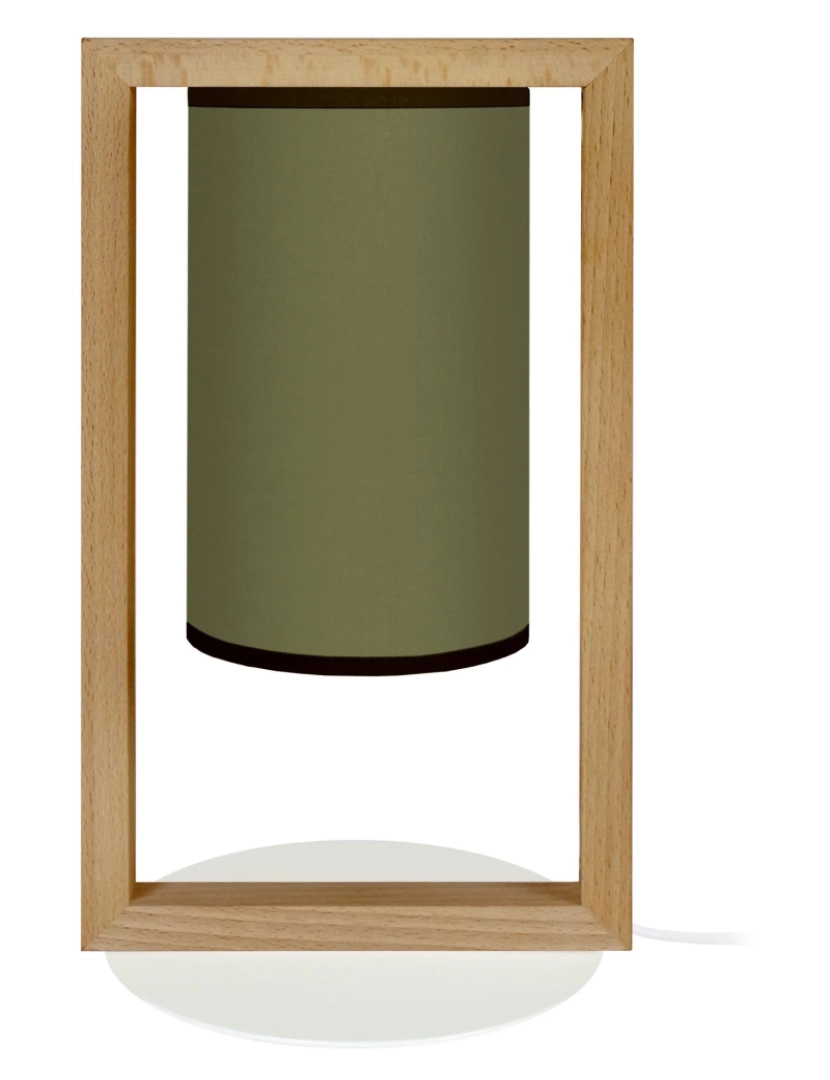 imagem de La DÉFENSE - Candeeiro mesa de cabeceira redondo madeira escurecido1