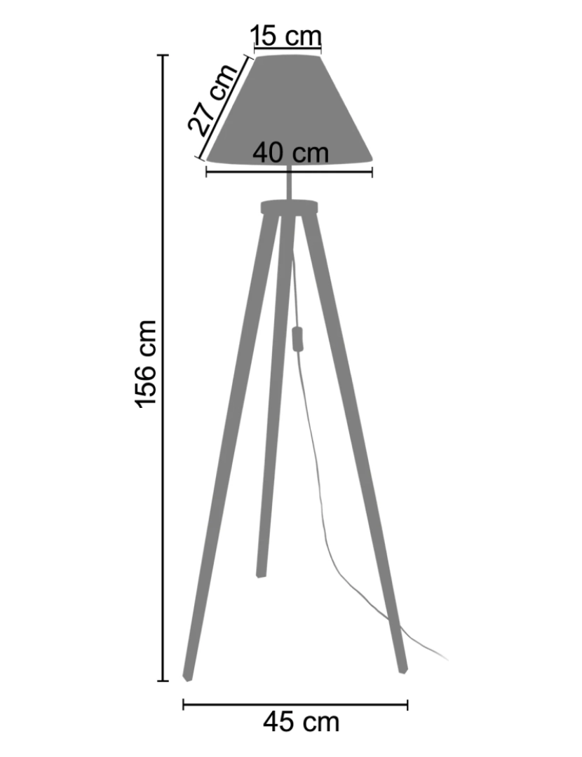 imagem de MALMO - Candeeiro pé alto pirámide madeira marfim branco2