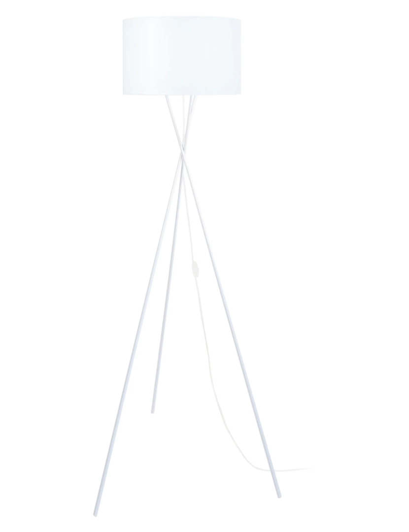 imagem de MIDGARD - Candeeiro pé alto redondo metal branco1