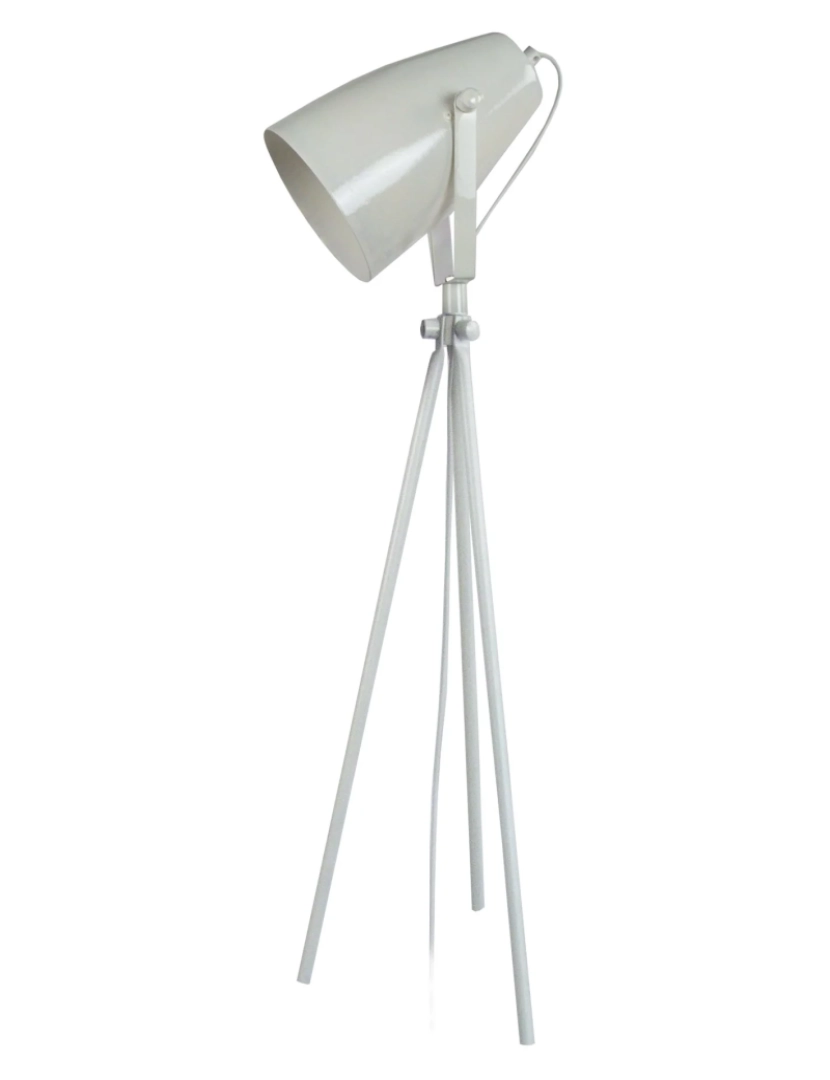 Tosel - LARSEN - Candeeiro mesa de cabeceira redondo metal marfim branco