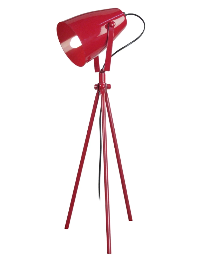 Tosel - LARSEN - Candeeiro mesa de cabeceira redondo metal vermelho