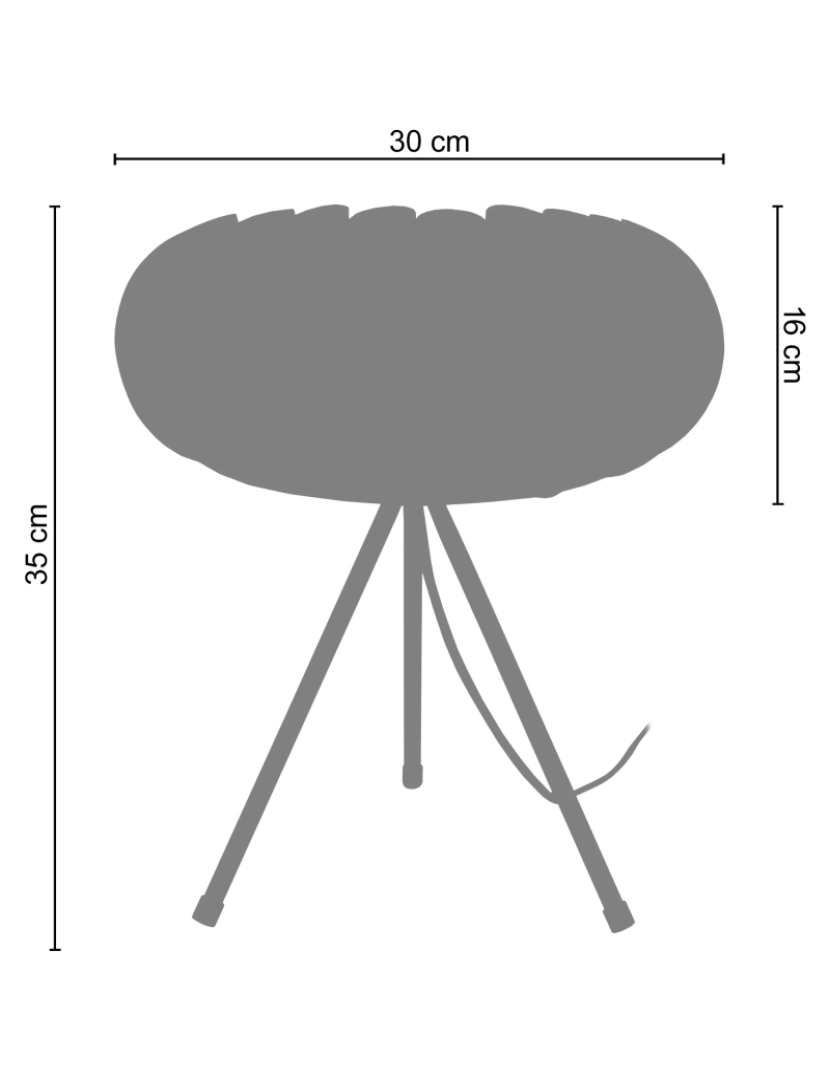 imagem de TIAGO - Candeeiro de Mesa redondo metal castanho2