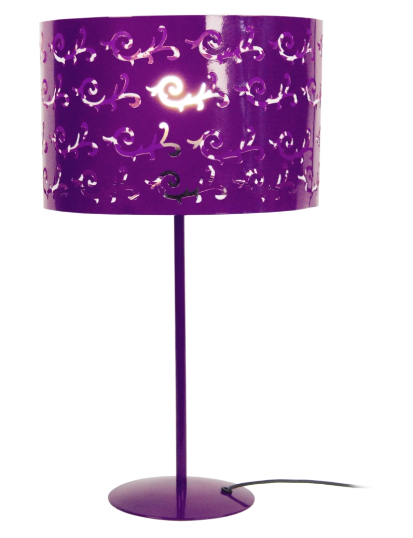 Tosel - LYS - Candeeiro de Mesa redondo metal violeta