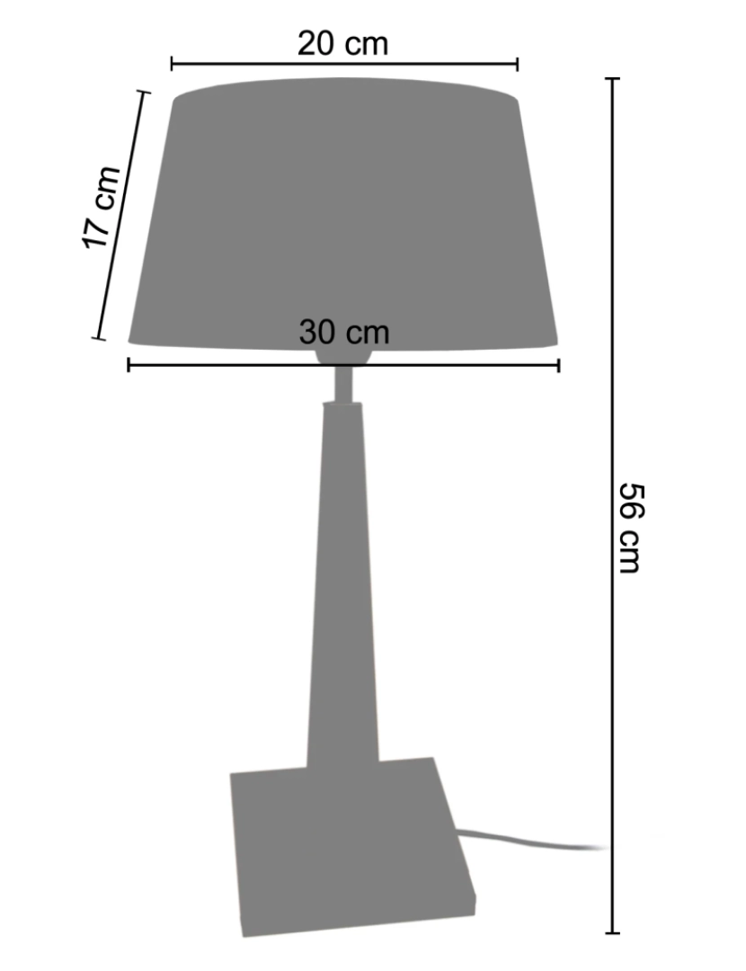 imagem de THOR - Candeeiro de Mesa redondo madeira escura e créme2