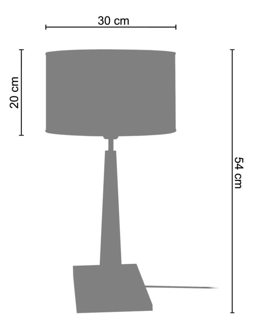 imagem de THOR - Candeeiro de Mesa redondo madeira escura e créme2