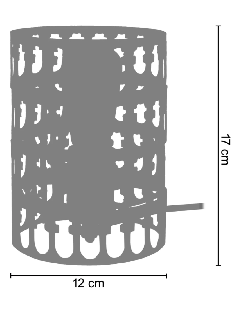 imagem de KATHEDRAL - Candeeiro mesa de cabeceira redondo metal preto2