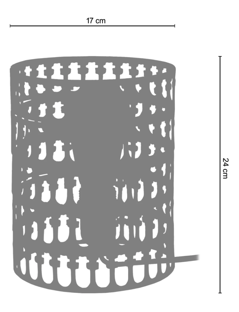 imagem de KATHEDRAL - Candeeiro mesa de cabeceira redondo metal preto3