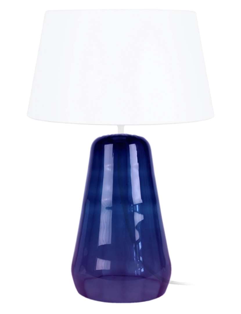 Tosel - REFLECTIT - Candeeiro mesa de cabeceira redondo vidro violeta e branco
