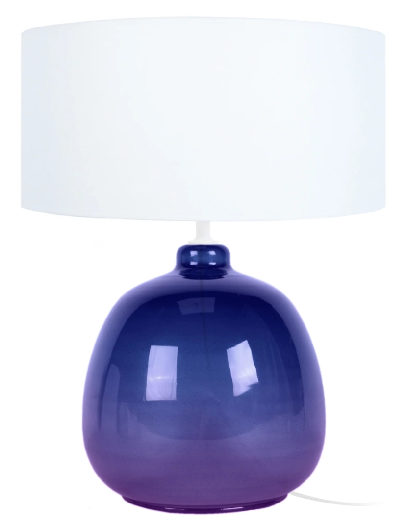 imagem de REFLEX - Candeeiro mesa de cabeceira redondo vidro violeta e branco1