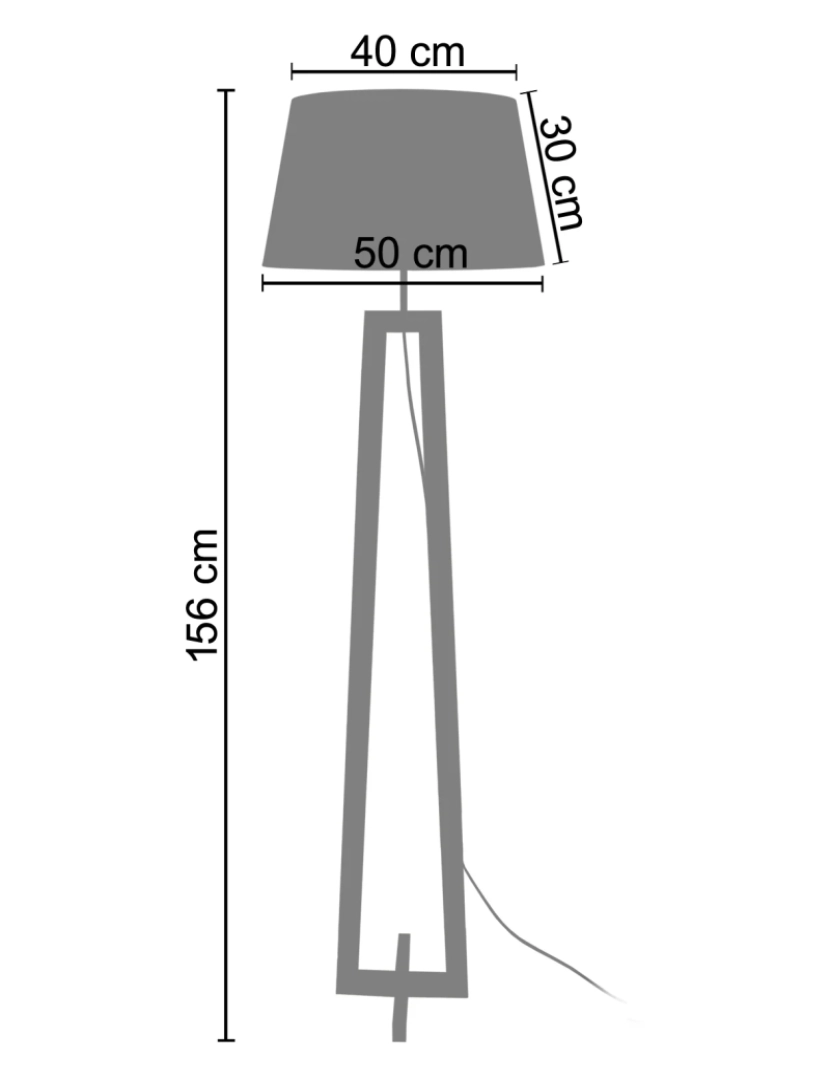 imagem de VILI - Candeeiro pé alto cono madeira natural e cru2