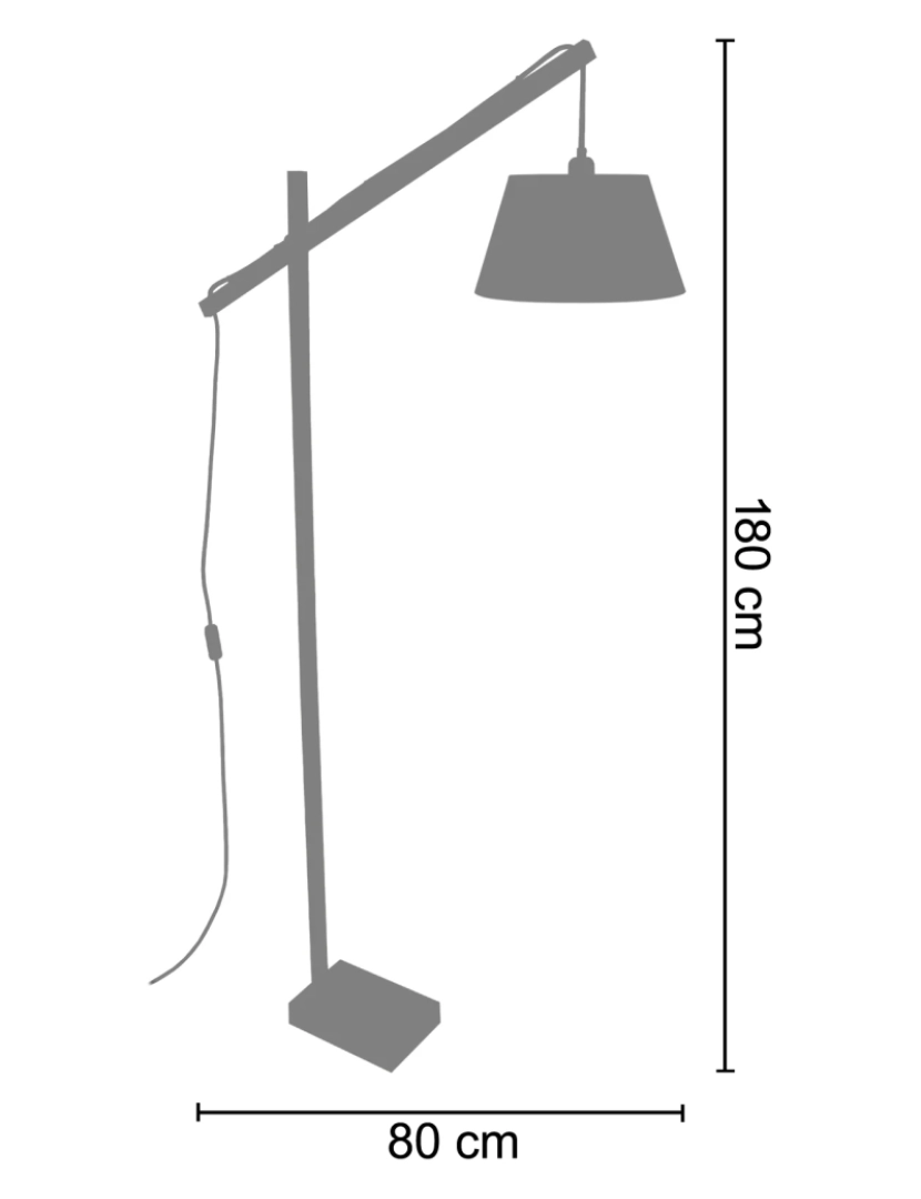 imagem de PILORI TAMBOUR - Candeeiro de chão de leitura redondo madeira taupe2