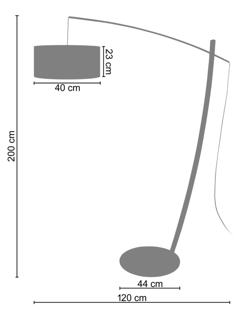 imagem de CAVALAIRE - Candeeiro pé alto rectangular metal preto e branco3