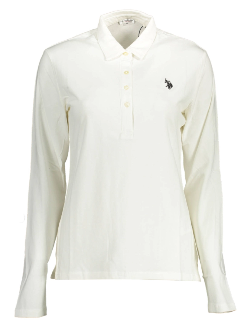 U.S Polo Assn. - Pólo M. Comprida Senhora Branco