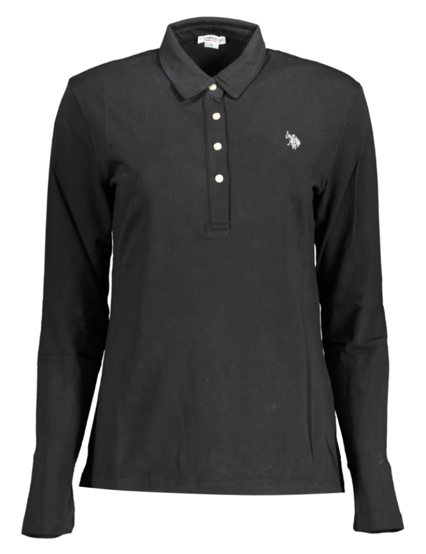 U.S Polo Assn. - Pólo M. Comprida Senhora Preto