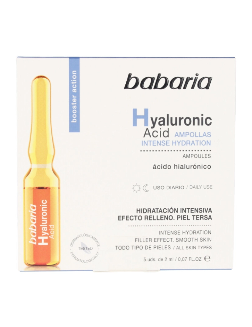 Babaria - Ampolas Hyaluronic Acid Hitratação Intensa 5 X 2 Ml