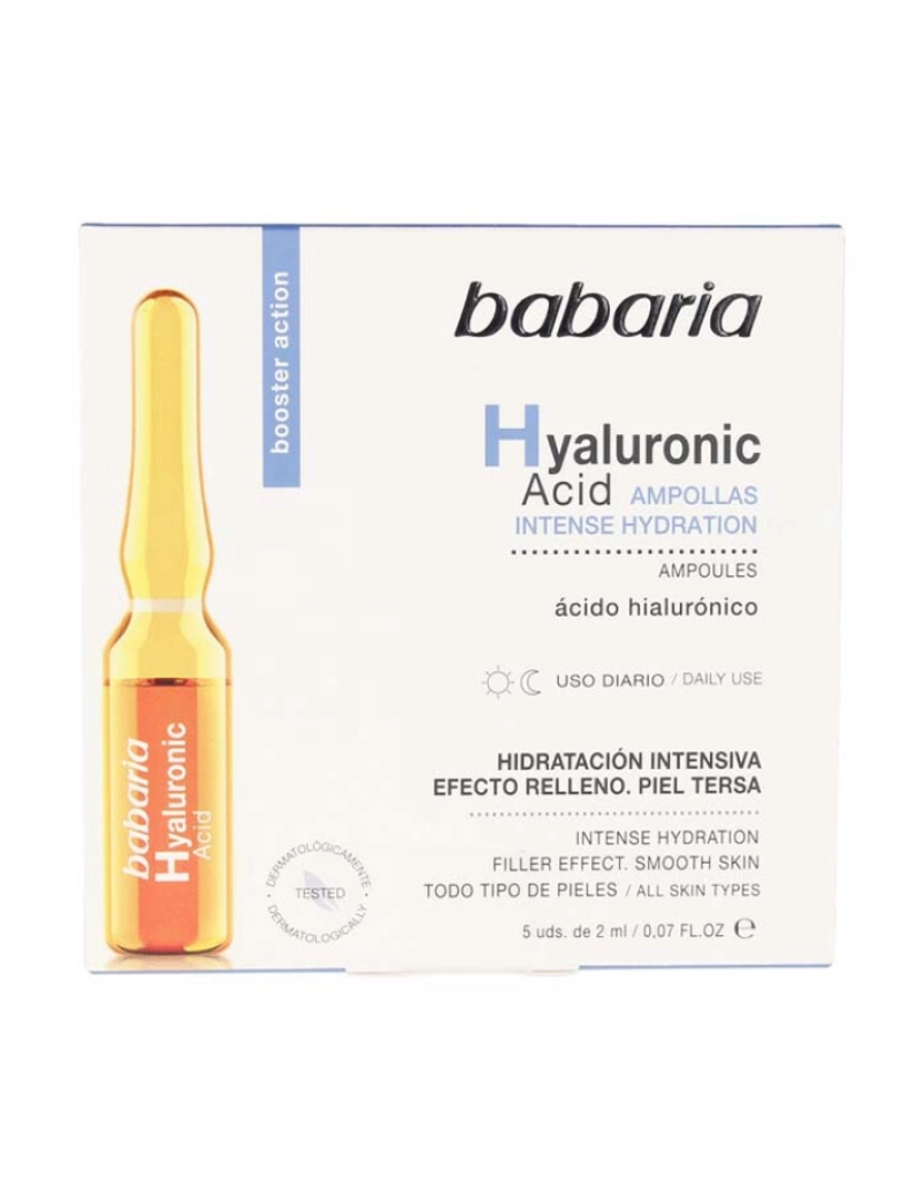 Babaria - Ampolas Hyaluronic Acid Hitratação Intensa 5 X 2 Ml