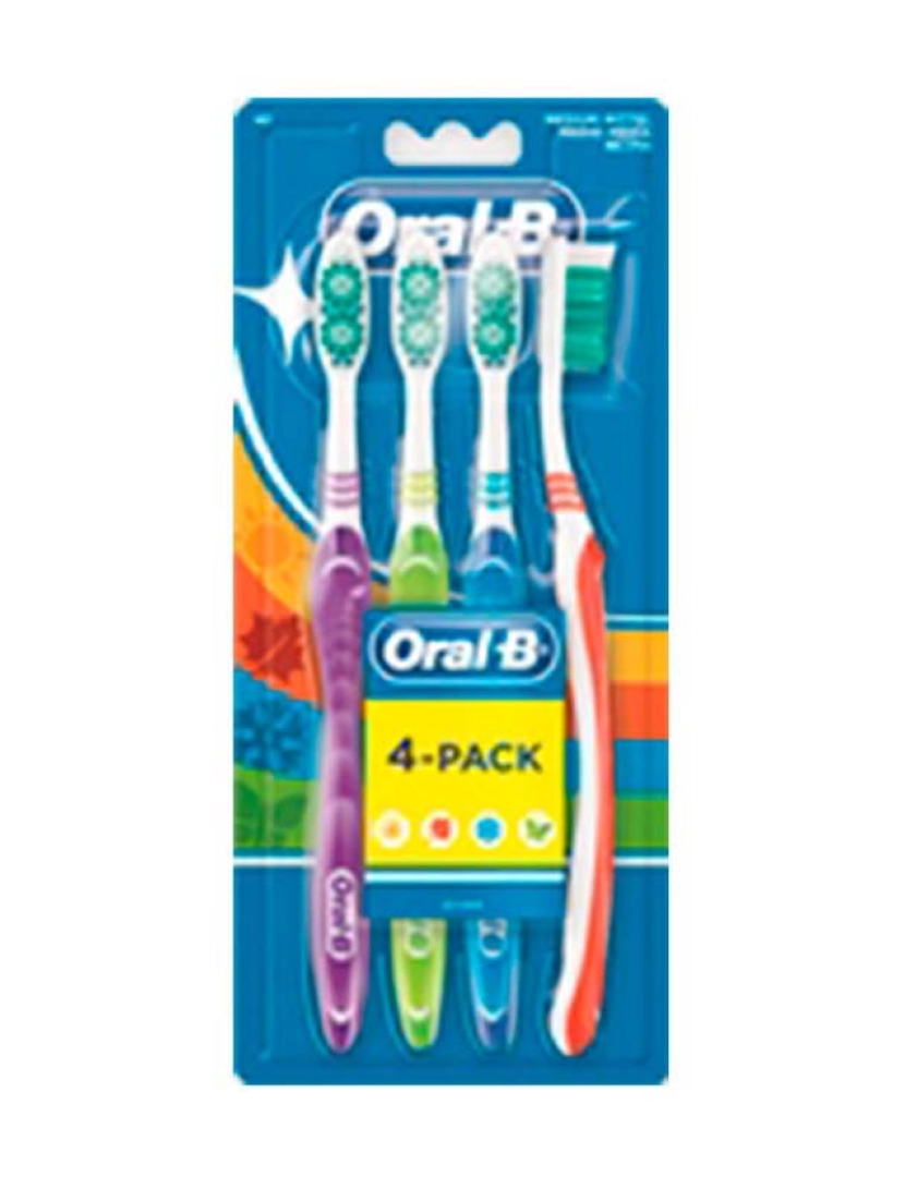Oral-B - Shiny Clean Escova Dentes #Medio 4 U