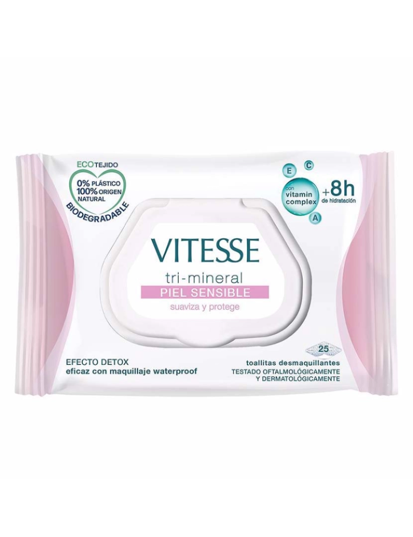 Vitesse - Toalhitas Desmaquilhantes Tri-Mineral Sensitive Skin 25 U