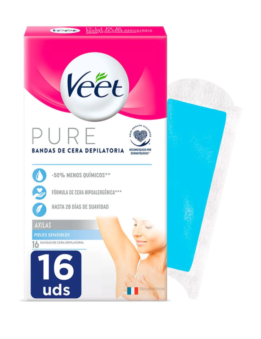 Veet - Pure Wax Bands Para Peles Sensíveis Axilas Veet