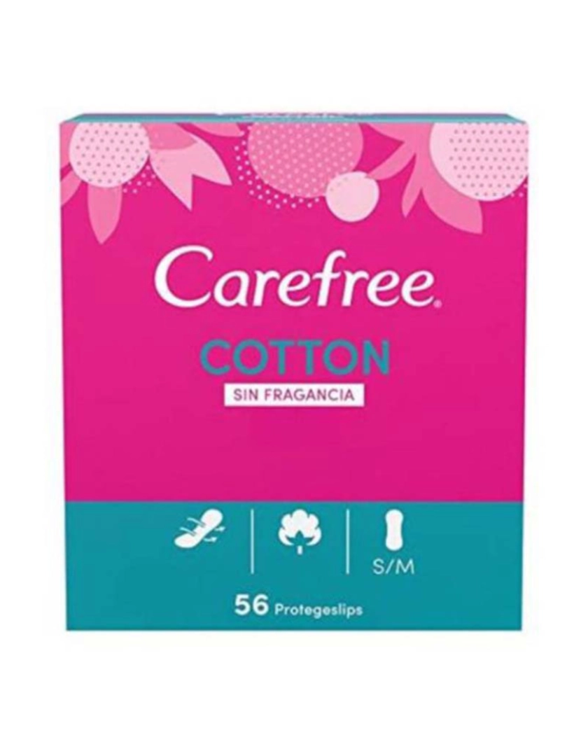 Carefree - Pensos Higiénicos Protetor s/ Fragrância Cotton 56Uds