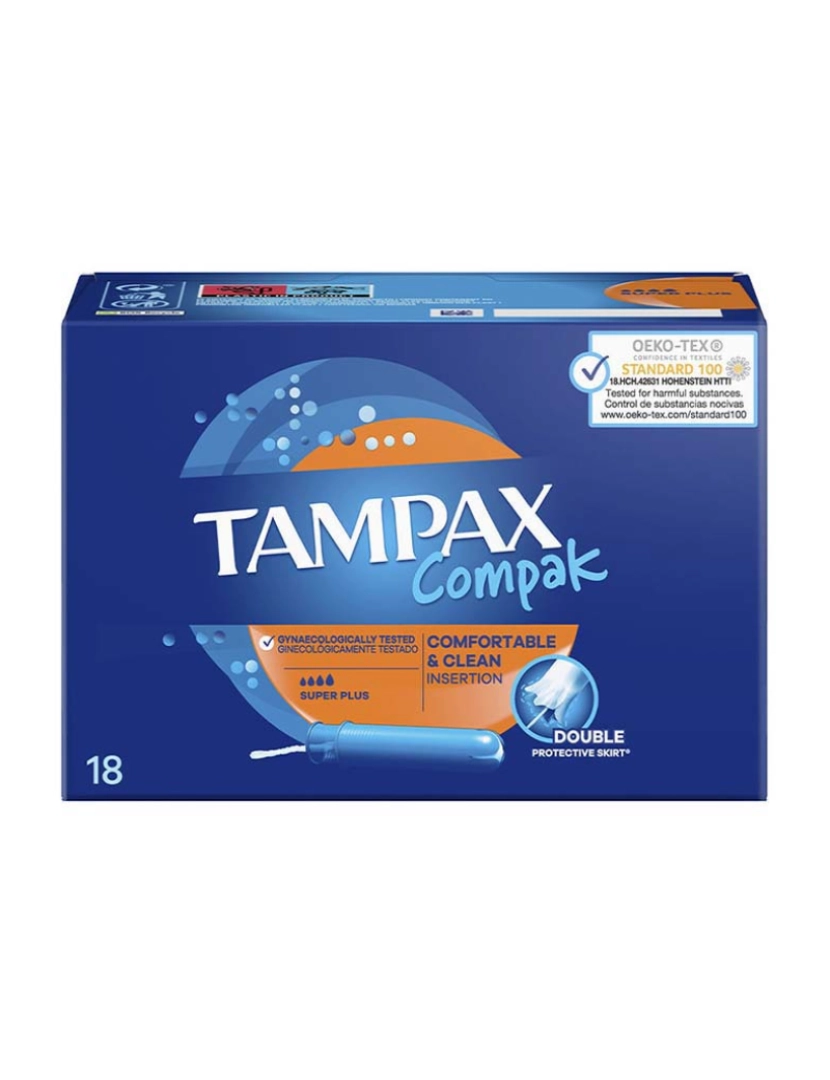 Tampax - Tampões Super Plus Tampax Compak  18 U