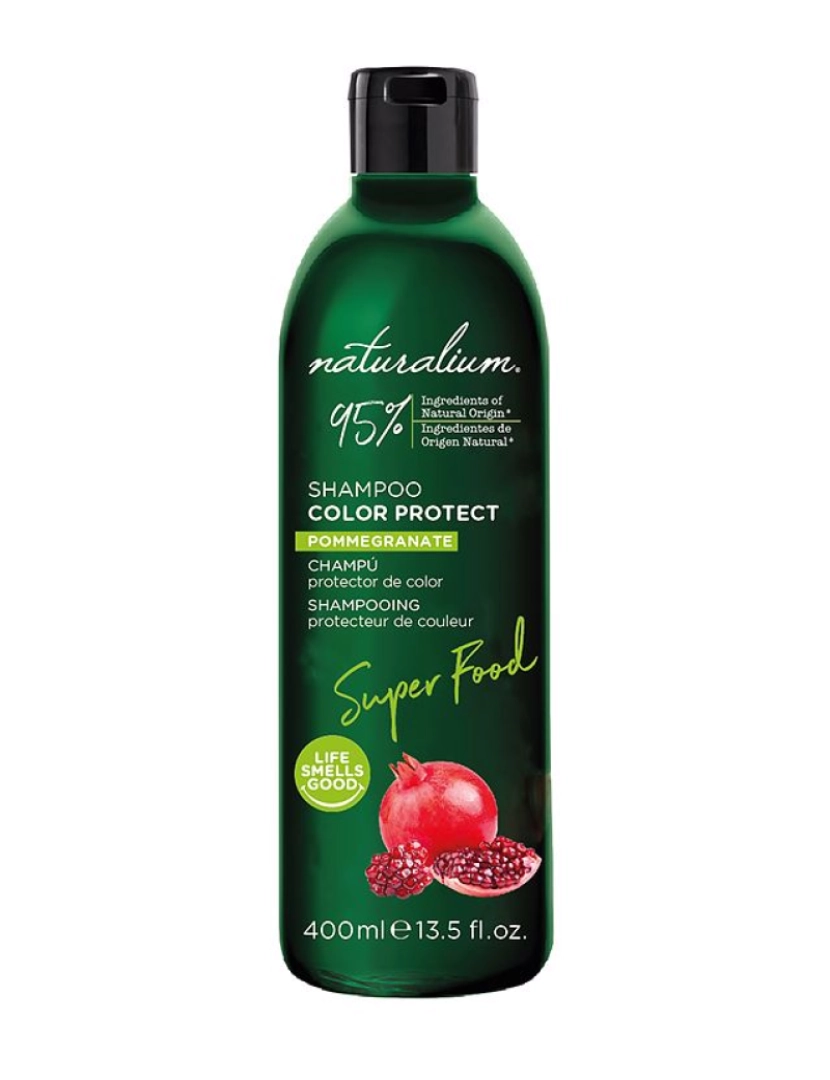 imagem de Super Food Pommegranate Color Protect Shampoo Naturalium 400 ml1