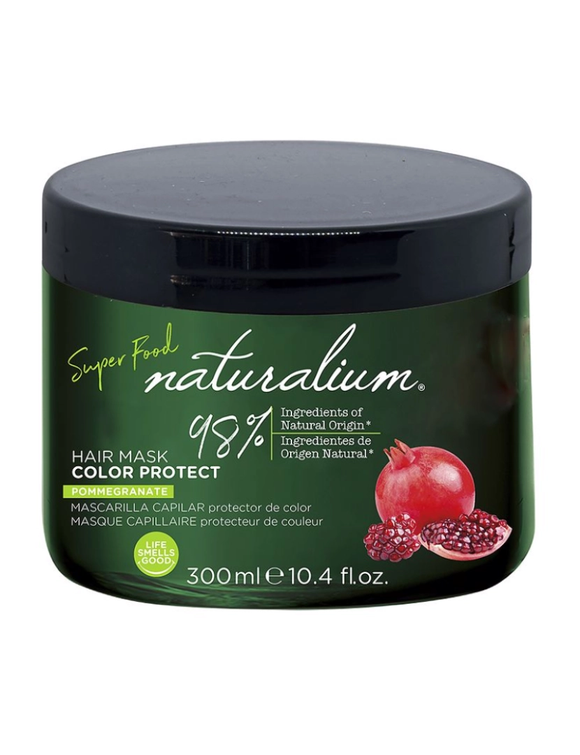 imagem de Super Food Pommegranate Color Protect Hair Mask Naturalium 300 ml1