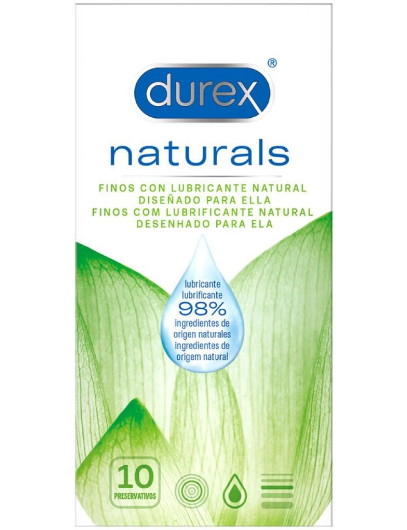 Durex - Naturals Fino Com Lubrificante Natural Preservativos Durex