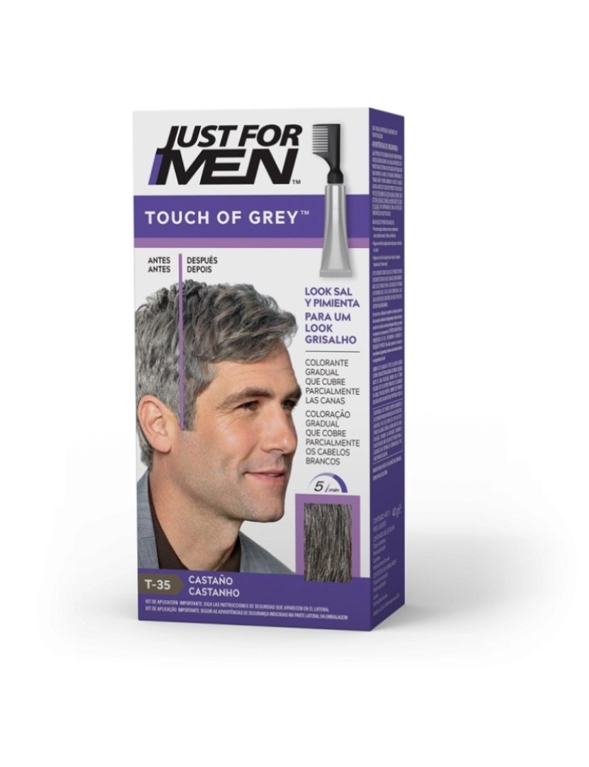 Just For Men - Coloração Touch Of Grey Gradual Castanho 40 Gr