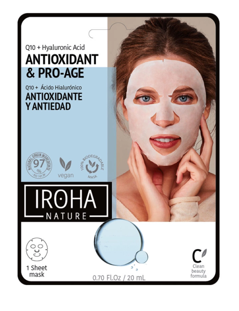 Iroha - Tissue Mask Antiwrinkles Q10 + Ha Iroha se