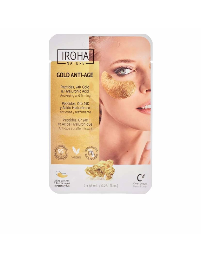 Iroha - Gold Tissue Olhos Patches Extra Firmness 2 Pcs Iroha