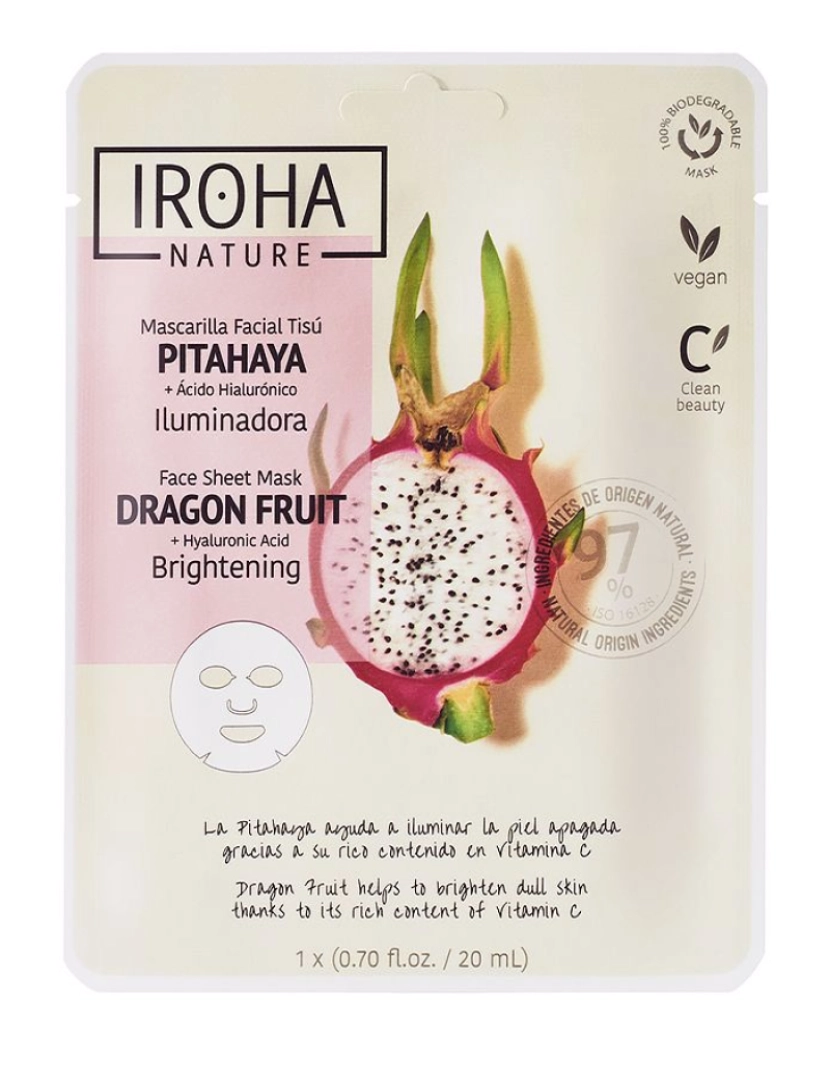 imagem de Nature Mask Dragon Fruit + Hyaluronic Acid Iroha1