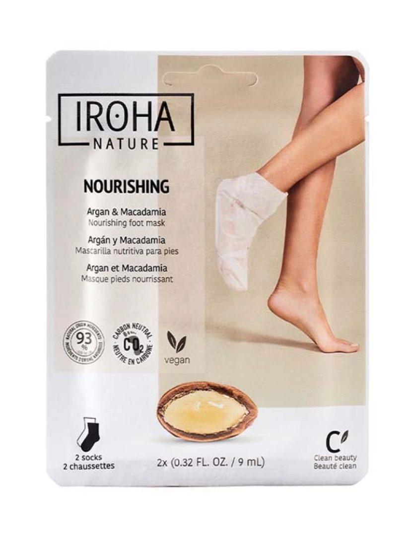 Iroha - Máscara para Pés Argan & Macadamia Nourishing 1 U