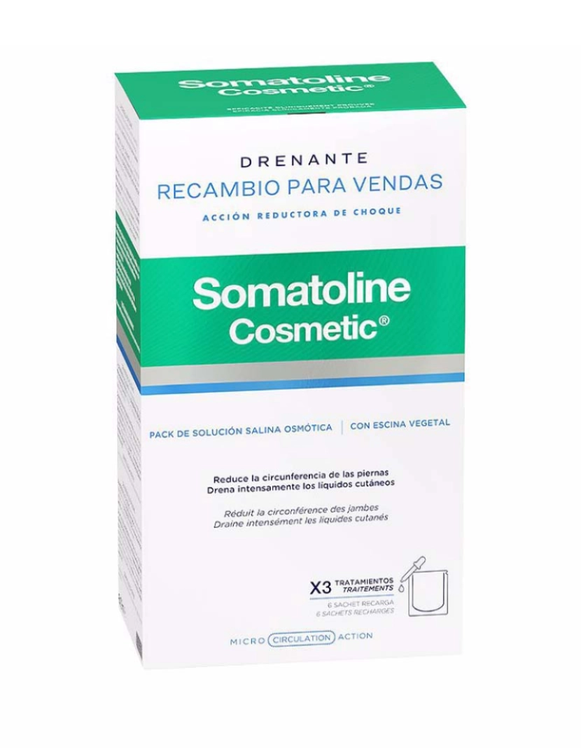 Somatoline - Drenante Acção Redutora Choque 6 Unidades