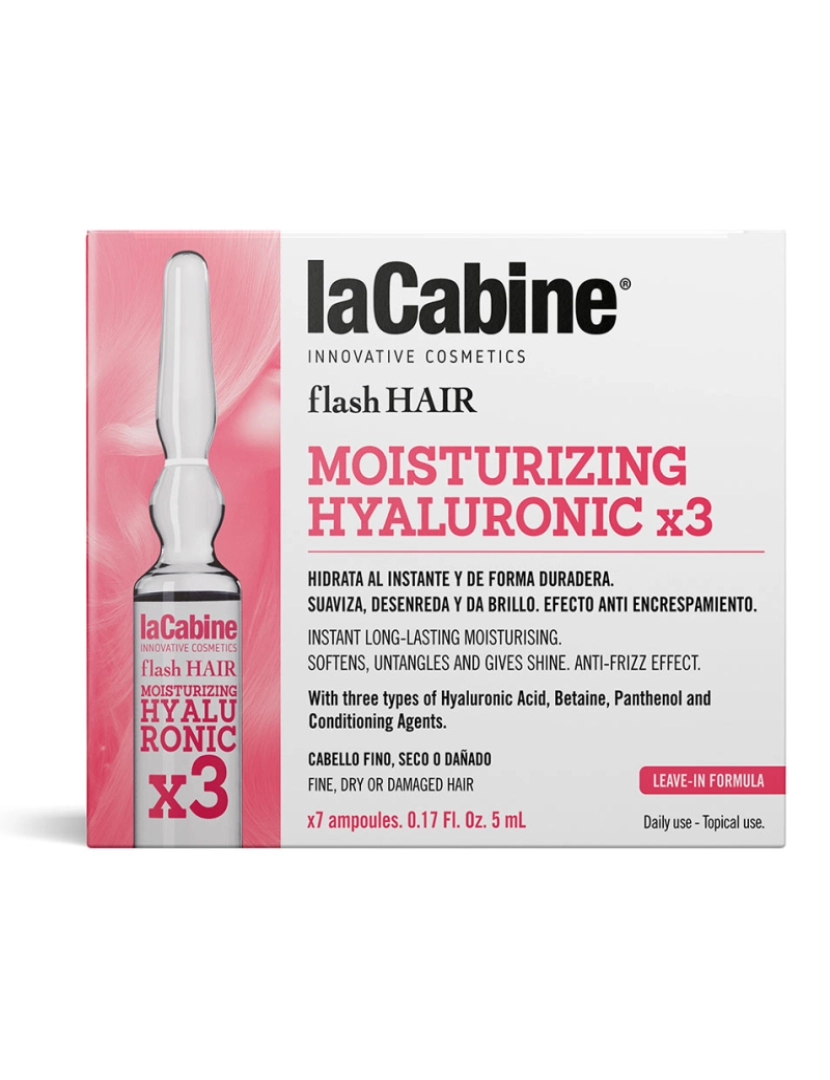 La Cabine - Hidratante Hialurónico Flash Hair 7x5Ml