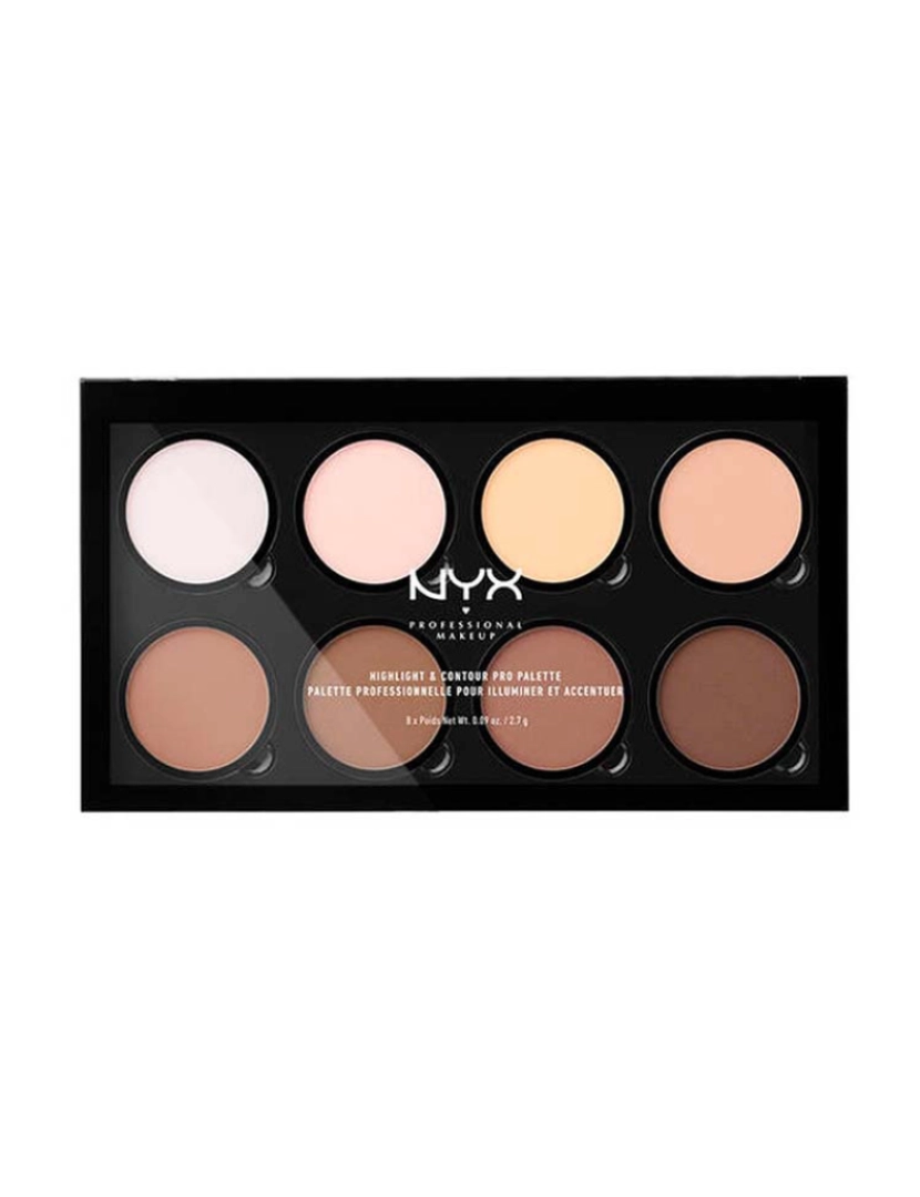 Nyx Professional Make Up - Palete Iluminador e Contorno Pro 8x2,7Gr