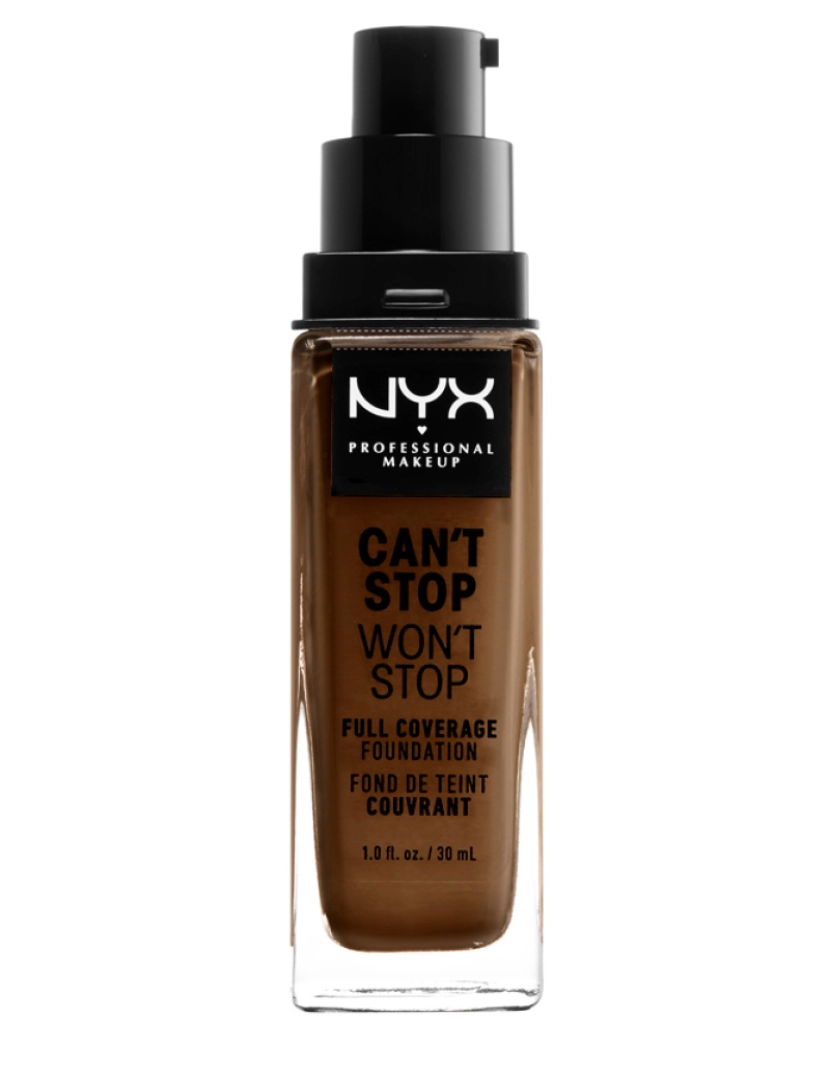 Nyx Professional Make Up - Can't Stop Won't Stop Full Coverage Foundation #walnut 30 ml