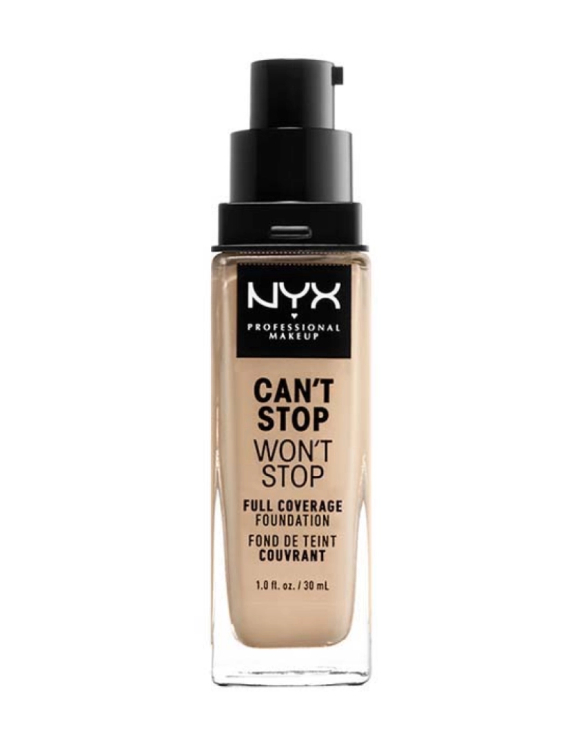 Nyx Professional Make Up - Base Cobertura Total Can't Stop Won't Stop #Nude 30Ml