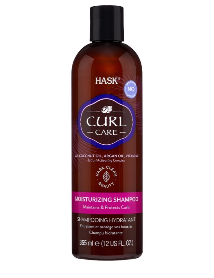 foto 1 de Curl Care Moisturizing Shampoo Hask 355 ml