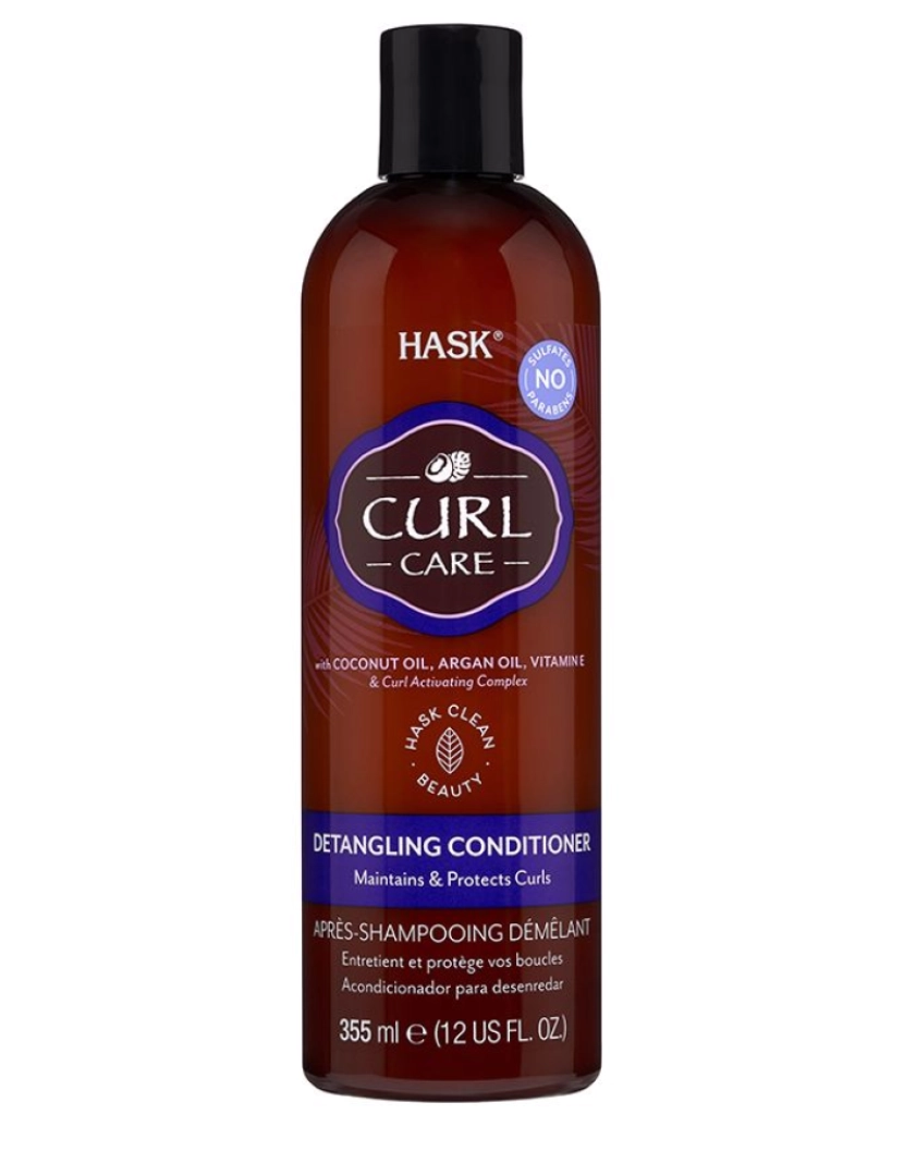 imagem de Curl Care Detangling Conditioner Hask 355 ml1