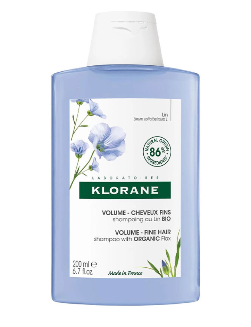 Klorane - Volumen Champú Al Lino Bio Klorane 200 ml