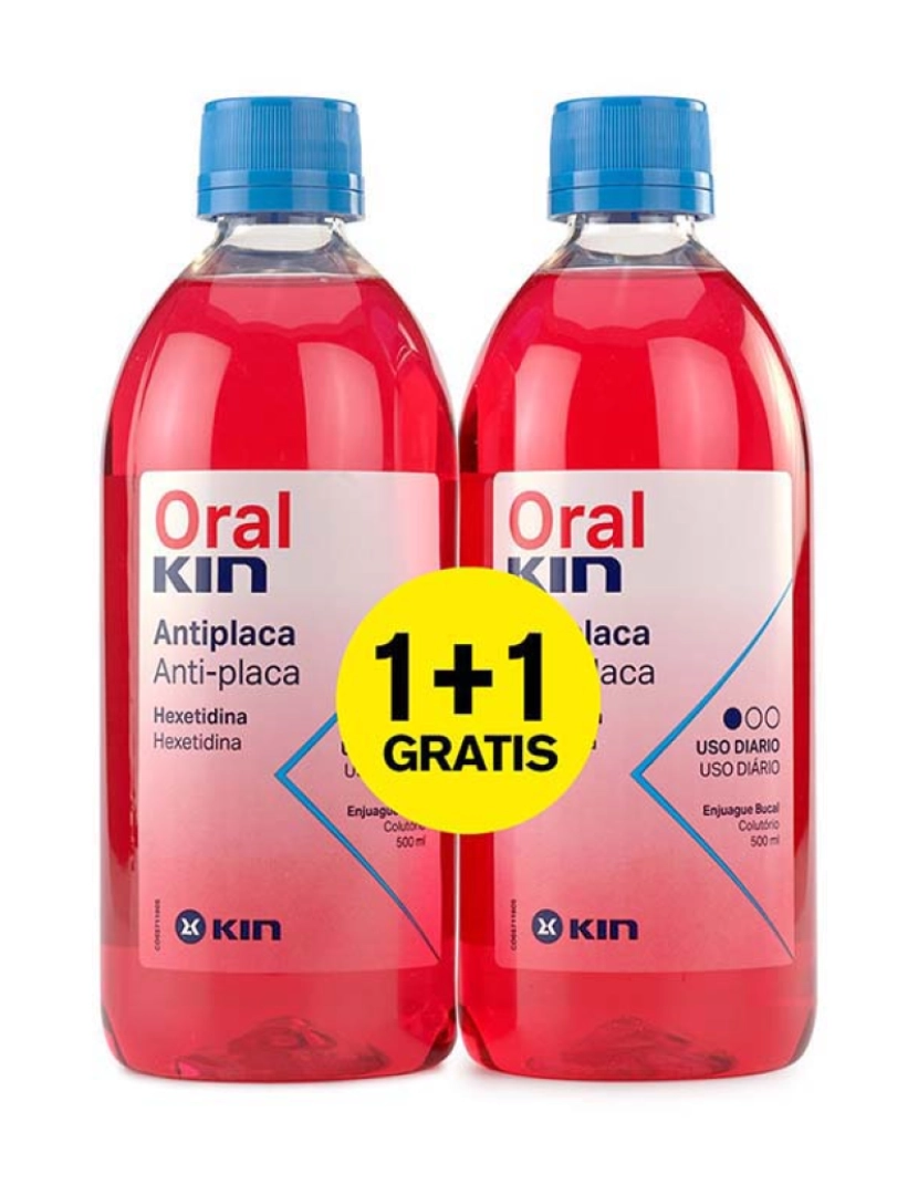 Kin - Oralkin Elixir Bucal Anti-Placa Set 2 Pz