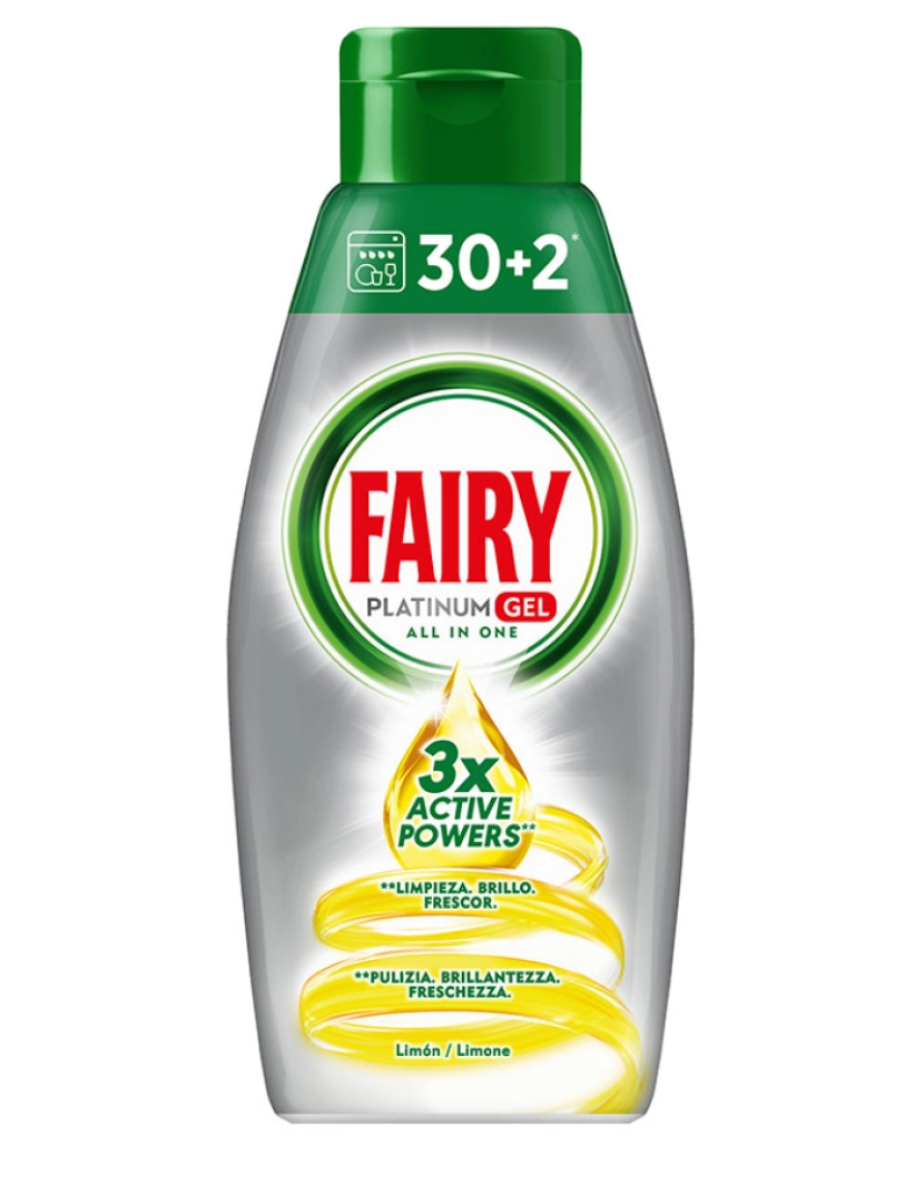 Fairy - Fairy Platinum Gel Máquina Limón Fairy 32 lavados