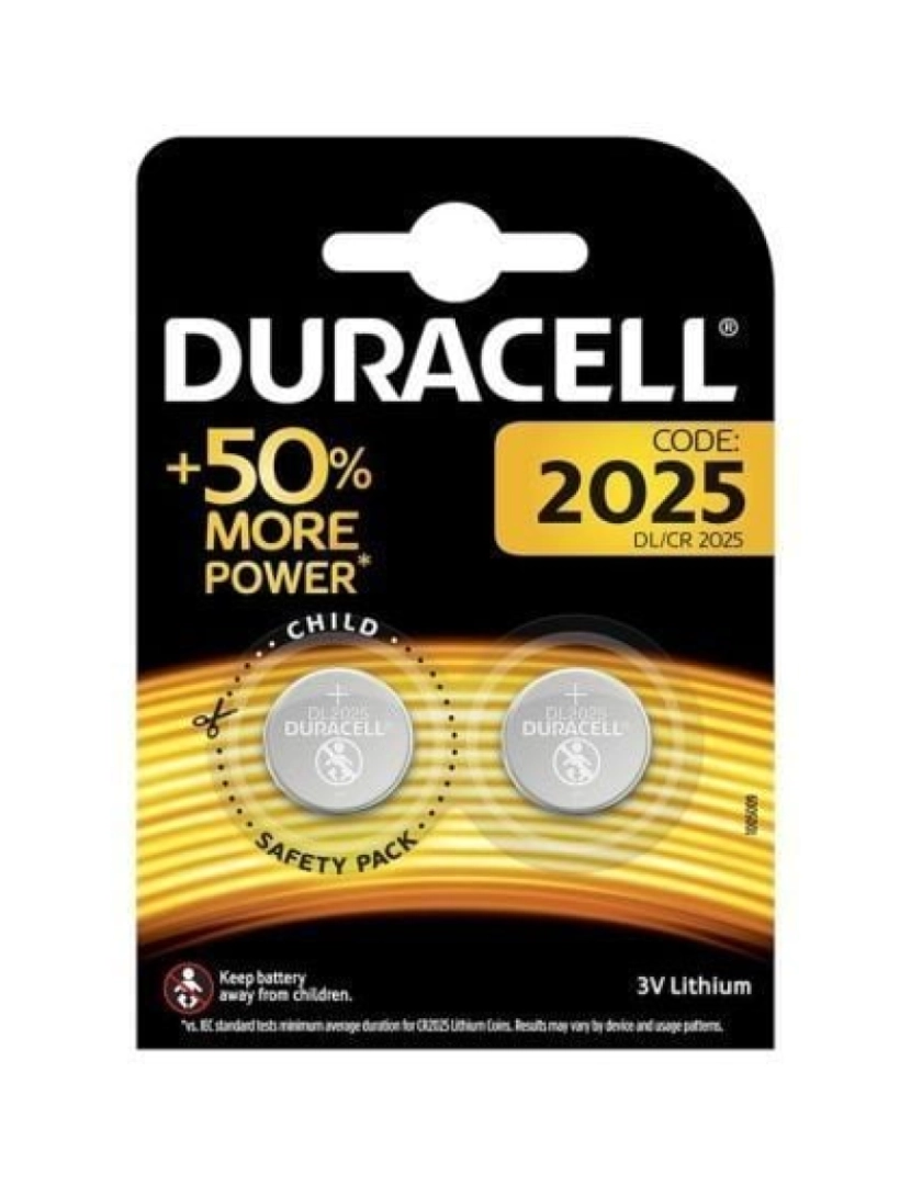 Duracell - Duracell Boton Litio 3v 2025 Dl/cr2025 Pilas Pack X Duracell
