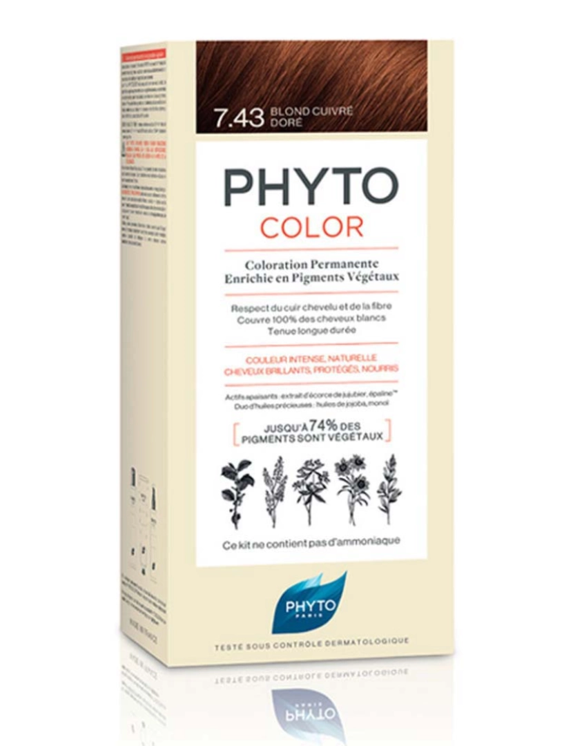 Phyto - Phytocolor #7.43-Rubio Dorado Cobrizo 4 U