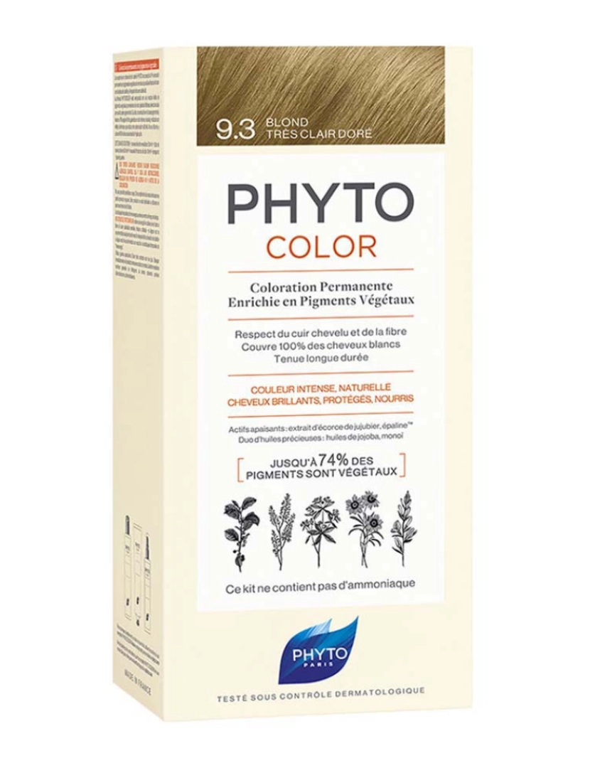 Phyto - Phytocolor #9.3-Rubio Dorado Muy Claro 4 U